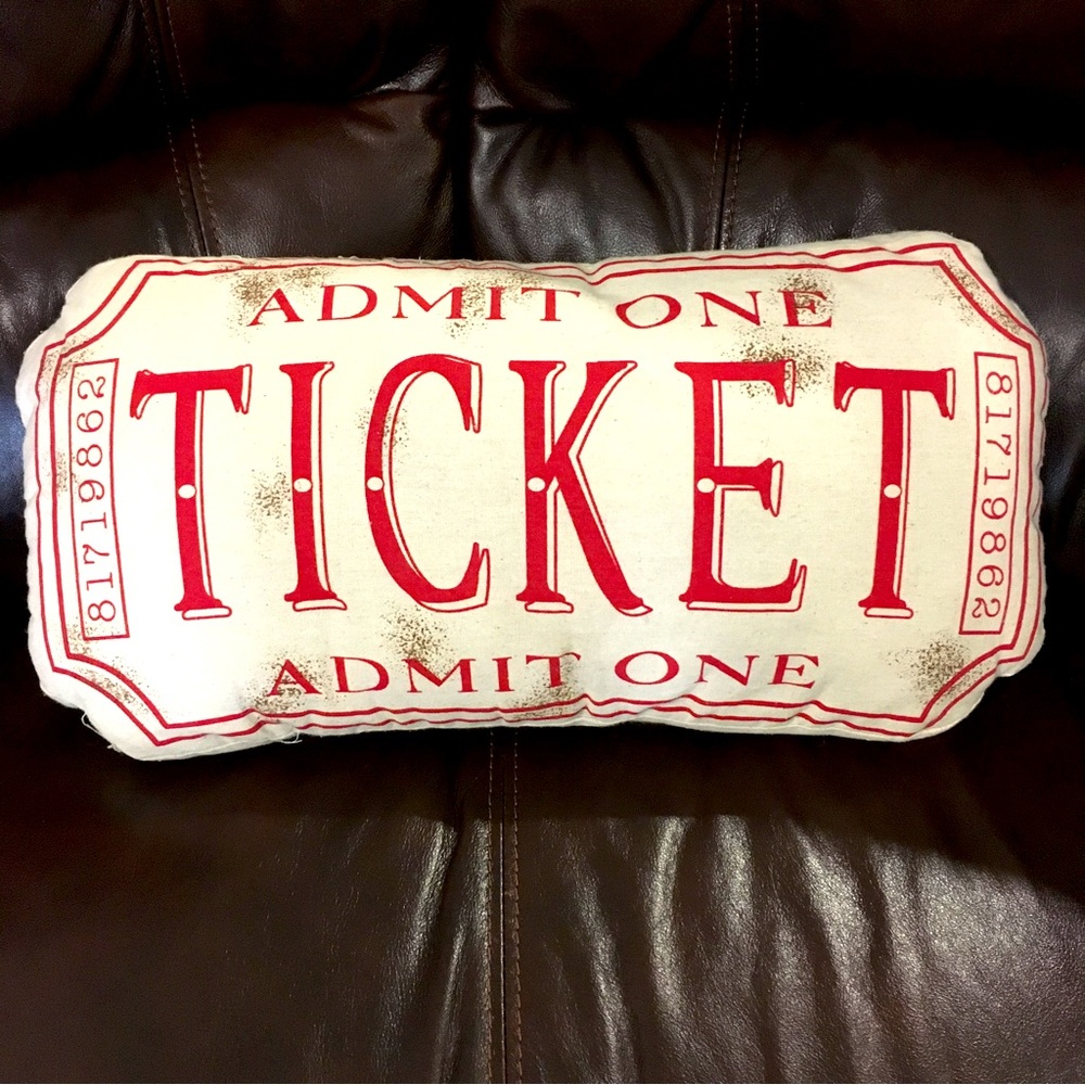 Home Theater Movie Ticket pillow